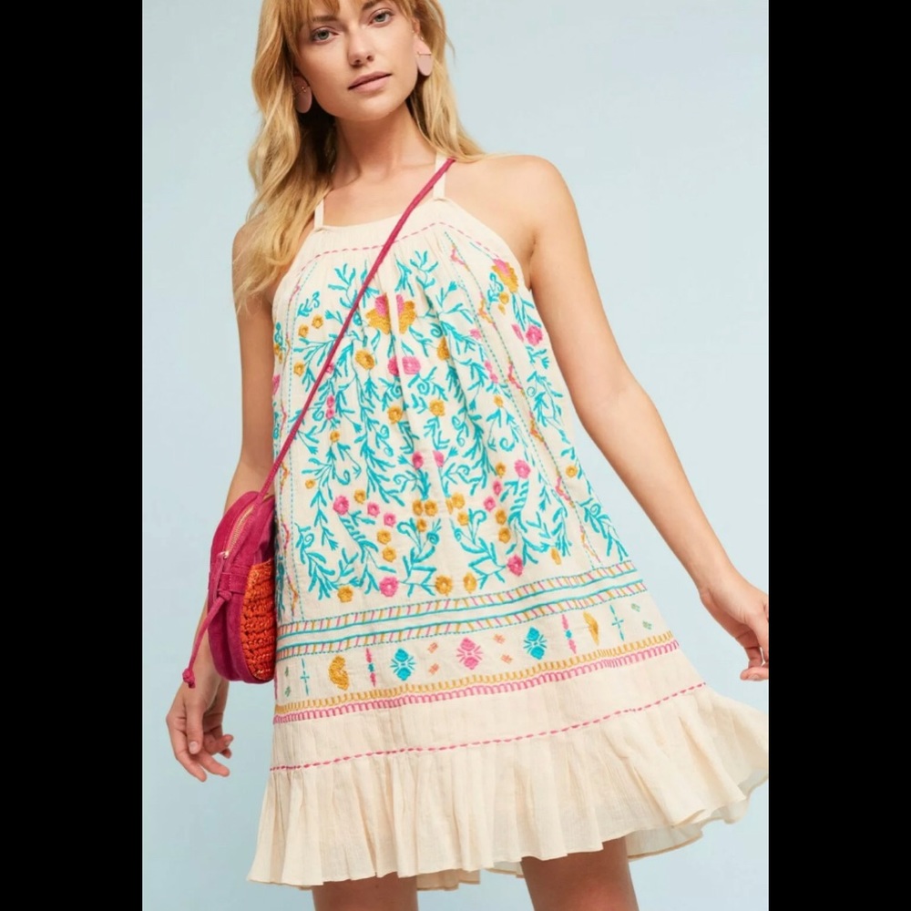 Akemi + Kin Anthropologie Boho Cotton Swing Dress